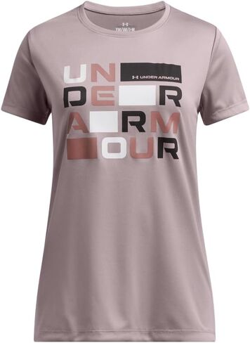 Under Armour Girls' Tech Block Logo Short Sleeve T Shirt in Kuwait