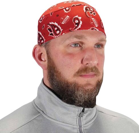 Ergodyne Chill Its 6630 Skull Cap, Lined with Terry Cloth Sweatband, Sweat Wicking, Blue in Saudi Arabia