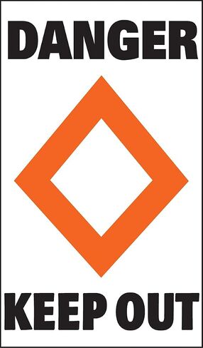 Taylor Made Products 46191 Sur-Mark Marker Buoy Label (Danger Keep Out), Orange & White in Saudi Arabia