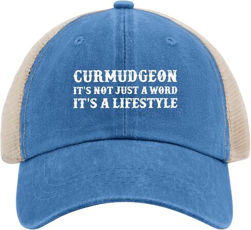 Curmudgeon Its Not Just A Word Its A Lifestyle Hat Trucker Hat Men Trendy Mesh Hat for Fall in Saudi Arabia