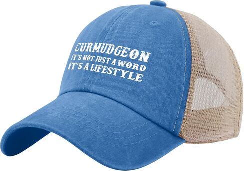 Curmudgeon Its Not Just A Word Its A Lifestyle Hat Trucker Hat Men Trendy Mesh Hat for Fall in Saudi Arabia