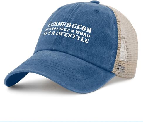Curmudgeon Its Not Just A Word Its A Lifestyle Hat Trucker Hat Men Trendy Mesh Hat for Fall in Saudi Arabia