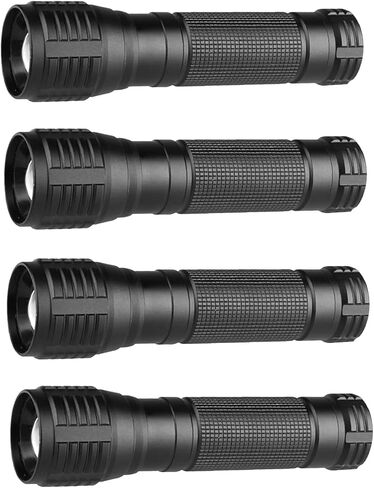 LED Flashlight Water Resistant Military Grade 2000 Lumens 3 Modes Zoom Function Ultra Bright Torch,2-Pack in Saudi Arabia
