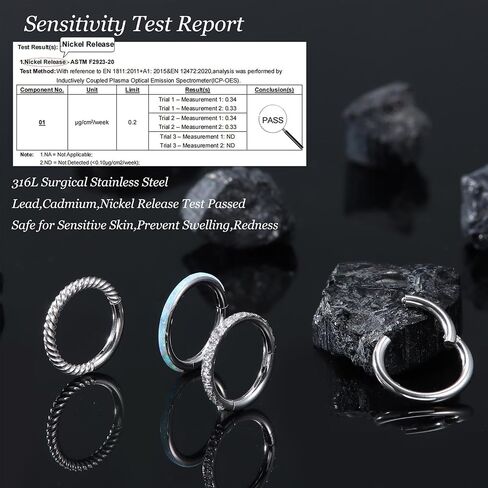 Jstyle 14G Belly Button Ring 316L Surgical Steel Belly Rings Hoop for Women Clear CZ Opal Clicker Hoop Belly Button Rings Gold Silver Small Navel Belly Body Piercing Jewelry 8mm 10mm 12mm in Saudi Arabia