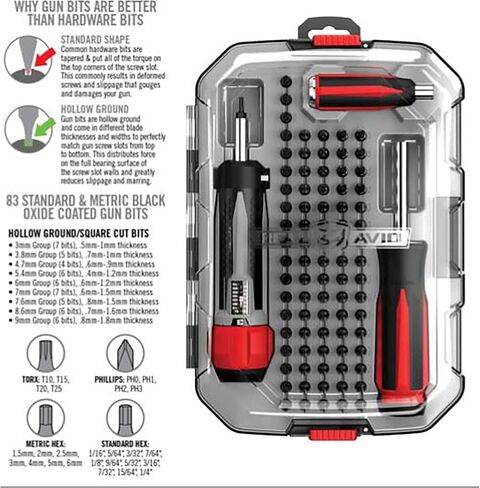 Real Avid Gunsmithing Torque Wrench Kit | All in One Torq Driver Tool with Screwdriver Bit Set & Accurate 1 Inch/Pound Setting for Precision Scope Mounting. Premium KIT. in Kuwait