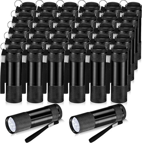 48 Pcs Mini Flashlights Bulk, Bright Aluminum Handheld Flash Light with Lanyard, Small LED Flashlights for Kids Night Reading Emergency Hurricane Camping Hiking Party Favors(Classic Color) in Saudi Arabia
