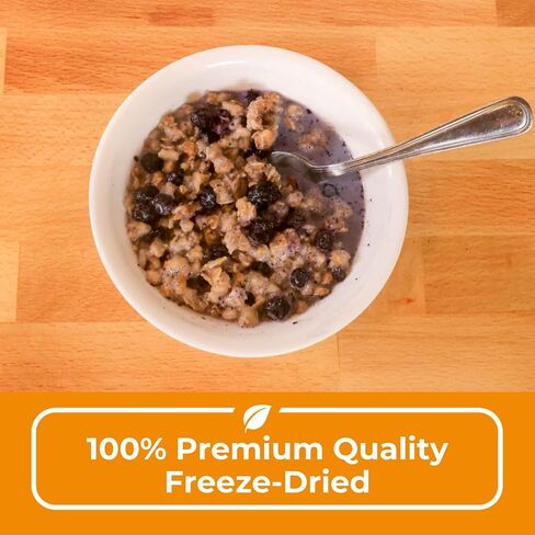 Nutristore Freeze-Dried Blueberry Granola | Emergency Survival Bulk Food Storage Meal | Perfect for Everyday Quick Meals and Long-Term Storage | 25 Year Shelf Life | USDA Inspected (1-Pack) in Saudi Arabia