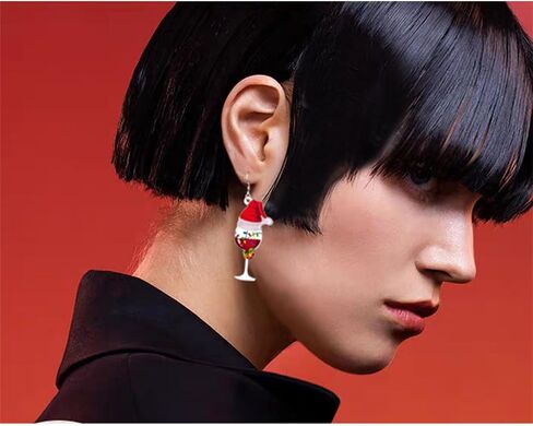 coadipress Lifelike 3D Simulation Beer Mug Dangle Drop Earrings for Women Girls Acrylic Wine Glass Earrings Funny Food JUICE Earrings Creative Party Jewelry in Kuwait