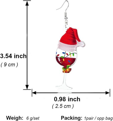 coadipress Lifelike 3D Simulation Beer Mug Dangle Drop Earrings for Women Girls Acrylic Wine Glass Earrings Funny Food JUICE Earrings Creative Party Jewelry in Kuwait