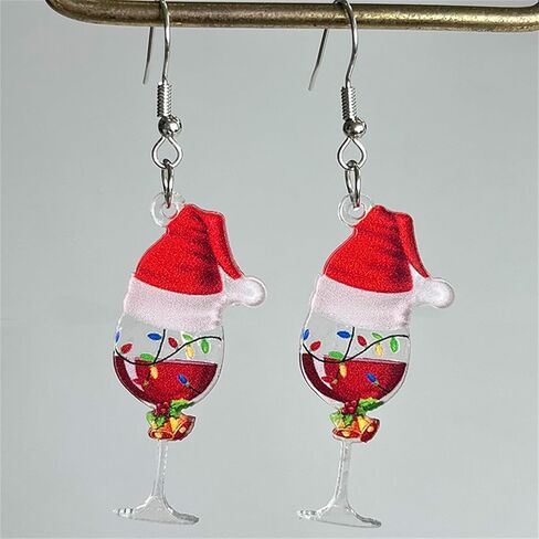 coadipress Lifelike 3D Simulation Beer Mug Dangle Drop Earrings for Women Girls Acrylic Wine Glass Earrings Funny Food JUICE Earrings Creative Party Jewelry in Kuwait