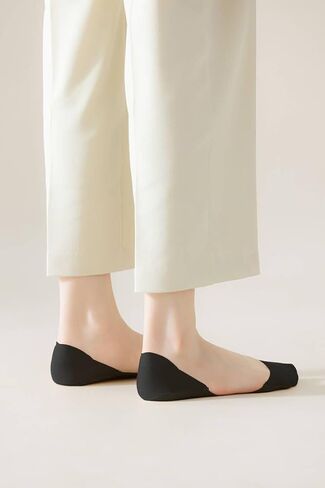 F Flammi No Show Socks Women Non-Slip Invisible Liner Socks Cotton for Flats Heels Pumps Lofers in Kuwait