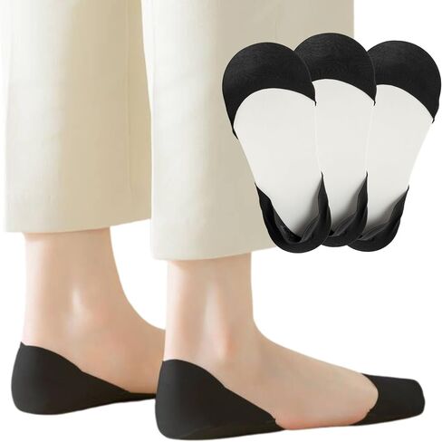 F Flammi No Show Socks Women Non-Slip Invisible Liner Socks Cotton for Flats Heels Pumps Lofers in Kuwait