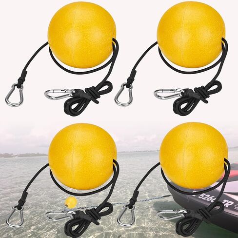 Anchor Buoy Float,2 or 4pcs Crab Trap Floats Anchor Marker Buoy,High Visibility Buoy Float with 51" Bungee Cord & Clip in Saudi Arabia