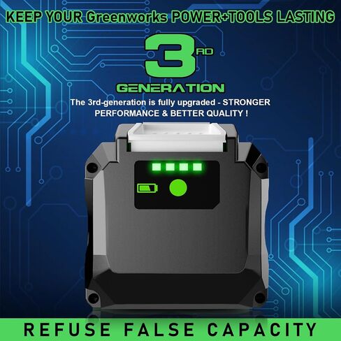 【3rd Upgrade】 CaliHutt 6.0Ah 40V Replacement Battery for Greenworks 40V Battery G-MAX 29472 29462 29252 20202 22262 25312 Cordless Power Tools Lithium-ion Battery in Saudi Arabia