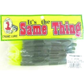 Creme STC7054 5-Inch Same Thing Stick, 6-Lures, Watermelon Seed Finish with Chartreuse Tail