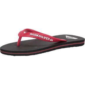 Quiksilver unisex child Molokai Youth Kids Flip Flop Sandal, Black/Blue, 10 Toddler US