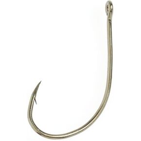 Eagle Claw L042-6 Lazer Plain Shank Wide Bend Offset Hook, Bronze Finish, One Size
