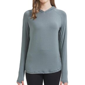 netdraw Women's Ultra-Soft Bamboo Hoodie UPF 50+ Sun Protection Long Sleeve Lightweight SPF Outdoor Fishing Hiking Shirt