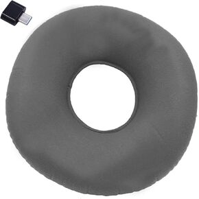 Inflatable Butt Pillow for Tailbone Pain Relief, Pillow Flocked Fabric Air Pillow for The Home, Office, Ultralight Inflatable Pillow for Hiking, Camping Type-C Convertor (Gray)