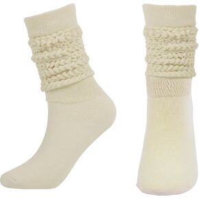 Sooneeya Slouch Socks Women - Knee High Scrunch Socks - Boot Socks for Women Size 5-11