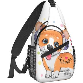 Women Cute Flowers Bee Crossbody Sling Backpack for Men Chest Bag Shoulder Bag Lightweight One Strap Backpack Travel Outdoor Daypack