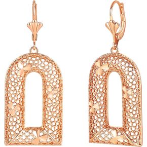 JINEAR Heart Gold Dangle Earrings for Women and Girls, 18K Gold Filled Dainty Tiny Drop Earrings Cute Small Huggie Hoop Earrings Fashion Jewelry Gifts (Gold)