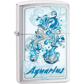 Zippo Lighter - Horoscope Zodiac Signs (Aquarius)