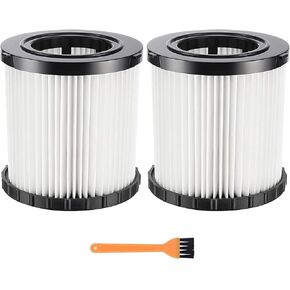 2 Pack DCV5801H Wet/Dry Vacuum HEPA Replacement Filter Compatible with DeWalt DCV580 & DCV581H, Reusable and Washable