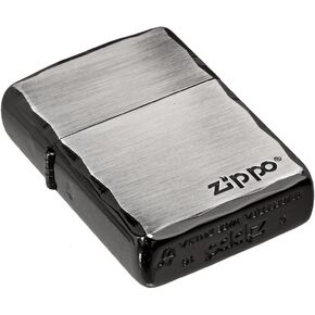 zippo Lighter Armor Simple Logo SBN Black Nickel