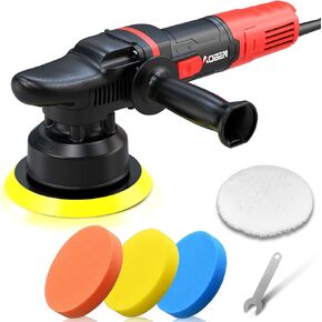 AOBEN Rotary Buffer Polisher,1200W 6-inch/ 7-inch Car Buffer,Car Polisher Waxer Kit with 6 Variable Speed 1500-3500RPM & 4 Polishing Pads,Detachable Handle for Boat,Car Polishing and Waxing