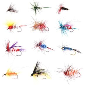OriGlam 12pcs Fly Fishing Lures Topwater Fishing Lures Bass Popper Lures Fly Fishing Lure Bait for Bass Salmon Trout Panfish Crappie