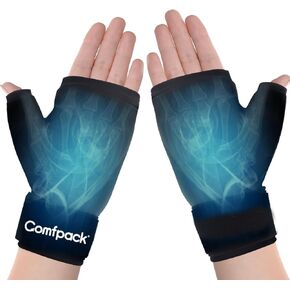 Hand Ice Pack Glove for Arthritis, 2PCS Wrist Ice Pack Wrap for Carpal Tunnel, Wearable Gel Thumb Ice Pack Wrap Hot Cold Compress Pain Relief for Tenosynovitis, Swelling, Surgery