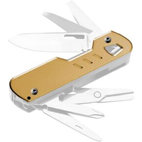 1 Pair Handle Patch Custom Titanium Scales for T4 Multitool (Brass)