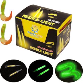linguang 100pcs Insert Fishing Glow Sticks for Lure and Soft Baits Jigs Underwater in Night Dark Luminous (100Pcs Glow Sticks for Lure)