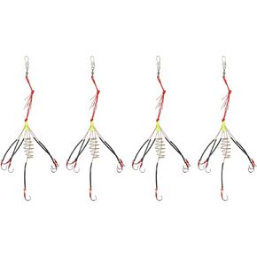 PATIKIL Carp Fishing Baits Hook Fishing Lure Hooks Carp Jig Hooks with Drum Type Spring Feeder and Luminous Bead