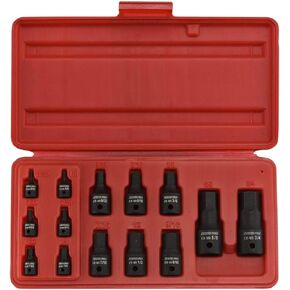Neiko 01136B 1/2-Inch Drive Allen Hex Impact Socket Set, Metric, 6 mm - 19 mm, Cr-Mo, 8-Piece