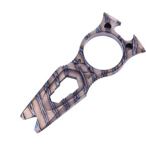 Hamans Titanium EDC Multi Tool with Wrench Bottle Opener Pry Bar Function Mini Portable Keychain
