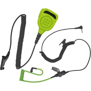 Waterproof Shoulder Mic with 3.5mm Listen Earpiece Walkie Talkie Lapel Microphone Hands Free Speaker Mike for Motorola Trbo Impres 6550e 7550e 7550 6550 APX 6000 8000(Green)