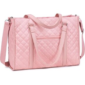 Laptop Tote Bag for Women Work 15.6 inch Canvas Shoulder Bags Computer Messenger Purse Teacher Handbag Office Briefcase