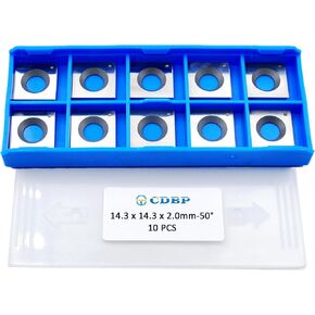 CDBP 14mm Square Straight Carbide Inserts for woodturning, 14×14×2.0mm Replacement Cutter Knives for Woodworking Fits Spiral, Helical Planer Cutter, Head Wood, Lathe, Turning Tools, 10pcs in Saudi Arabia
