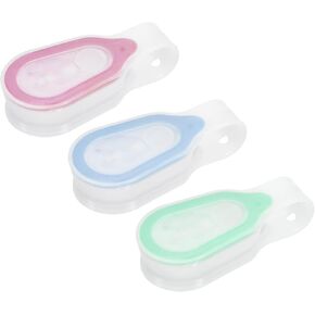 PATIKIL LED Flashlight, 3 Pack Silicone Night Shift Hands Free Clip-on Flashlights Night Safety Running Light for Running, Walking, Sports, Outdoor Emergency, Red Blue Green
