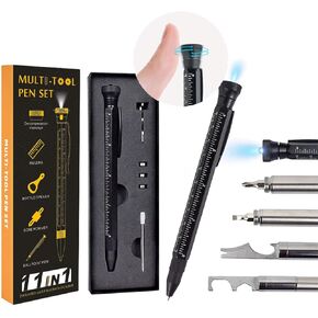 11 in 1 Multi-Tool Pen - Tools for Travel, Camping, Outdoor Activities and Everyday Use - Father's Day Dad Gift for Daughter Son, Birthday Father's Day Gift for Dad Grandpa Husband, Cool Gadgets