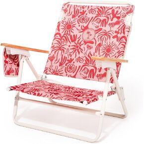 Business & Pleasure Co. Margaritaville Manana Chair - Backpack Beach Chair, Lay Flat Reclining, Lightweight & Portable, Insulated Cooler Pocket, Strawberry Daiquiri Tiki in Saudi Arabia