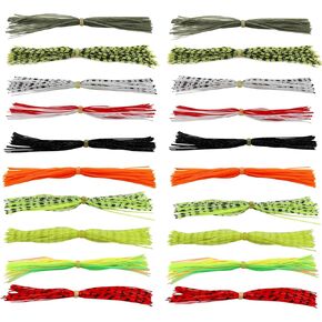 Silicone Jig Skirts Material Squid Rubber Jig Head Lures Spinnerbaits Buzzbaits Skirts Fly Fishing Material Crystal Flash bass jig Skirts Replacement Fishing DIY Accessory
