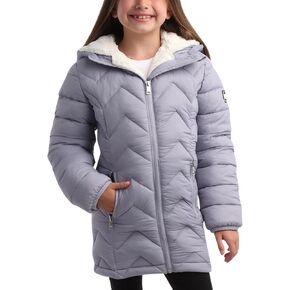 DKNY Girls' Winter Coat – Fully Sherpa Lined Glacier Shield Parka Jacket, Fur Trim Hood (7-16) in Kuwait