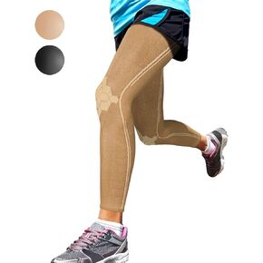 Sparthos Leg Compression Sleeves - Aid in Recovery and Support Active Lifestyle - Innovative Breathable Elastic Blend - Anti Slip, Day & Night Wear