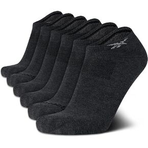 Reebok Men's Breathable No-Show Low Cut Basic Cushion Socks (6 Pack)