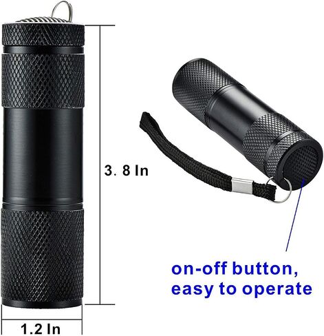6 Pack UV Blacklight 9 LED Flashlight Torch Light Outdoors Etc (6 Pack) in Saudi Arabia