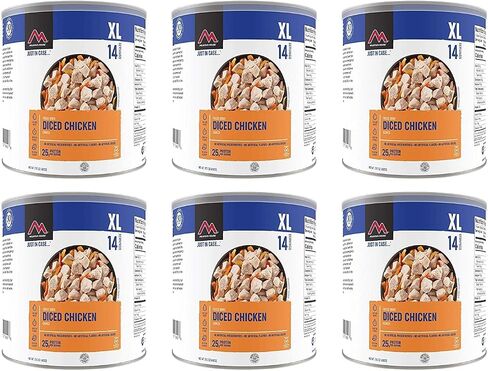 Mountain House Freeze Dried Diced Chicken #10 Can Hunting, Survival, Camping, Backpacking Food Backed by a 30-Year Perfect Taste Survival and Emergency Food Gluten Free 6 Cans Per Case in Saudi Arabia