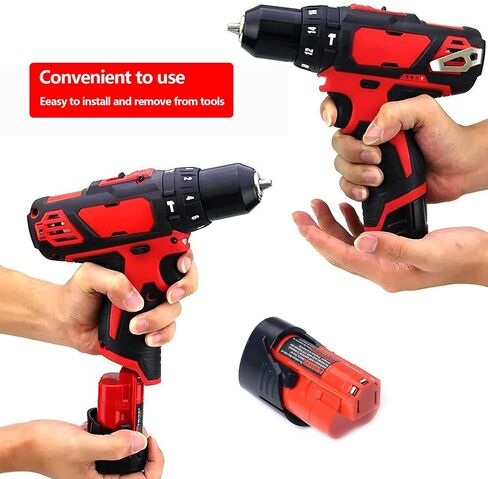 DV8DKV7 2 حزم استبدال لميلووكي M12 12 فولت أدوات لاسلكية بطارية 6.0Ah، متوافقة مع ميلووكي 12 فولت 48-11-2410 48-11-2420 48-11-2411 48-11-2401 12 فولت بطارية ليثيوم أيون in Saudi Arabia